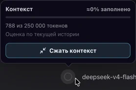 Индикатор использования контекста